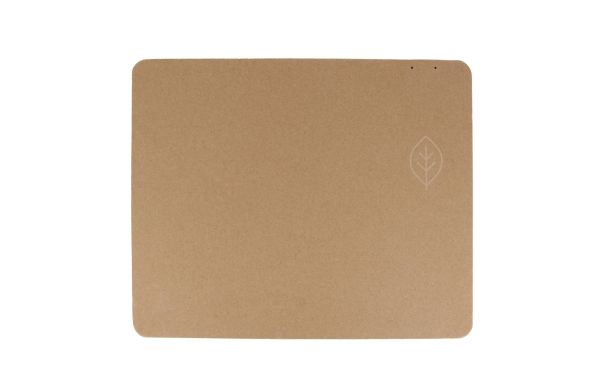 Mousepad mit kabellosem Ladegerät aus Recyclingpapier, natur