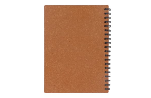 Notizbuch aus recyceltem Leder Midi, hellbraun
