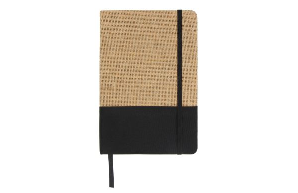 Notizbuch Jute R-PET GRS, schwarz