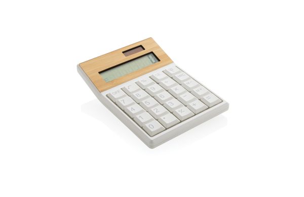 Utah Taschenrecher aus RCS rKunststoff & Bambus/braun