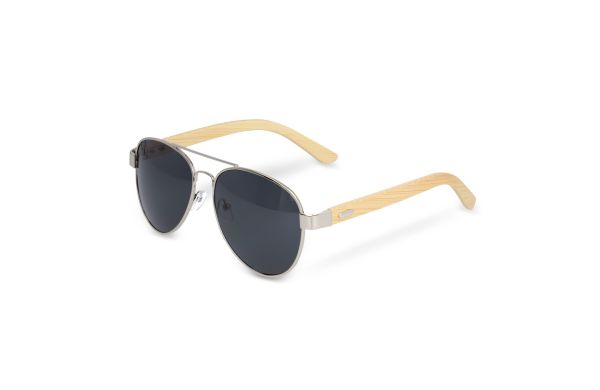 Piloten Sonnenbrille mit Bambus Bügeln, natur