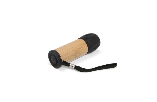 R-ABS & Bambus-Taschenlampe, schwarz