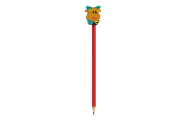 Ramsvika Bleistift mit Weihnachtsfigur, rot, Rentier