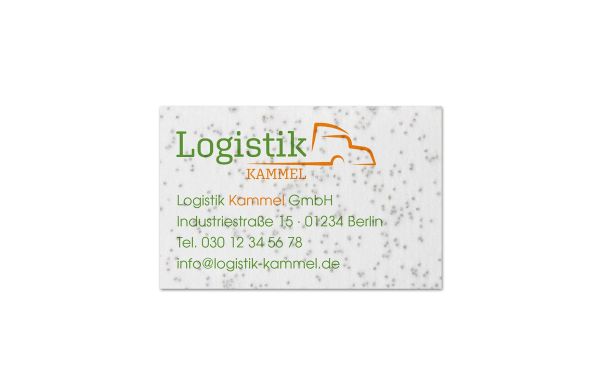 Zaad papier visitekaartje