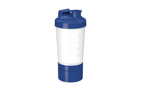 Shaker "Protein", Pro 2+, 0,40 l, transparent/blau