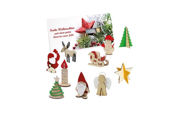 Vilten kaart met stickfiguren