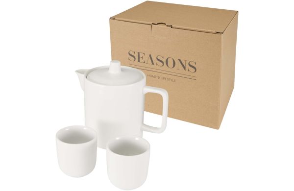 Suki Set aus Teekanne und Tassen, weiss