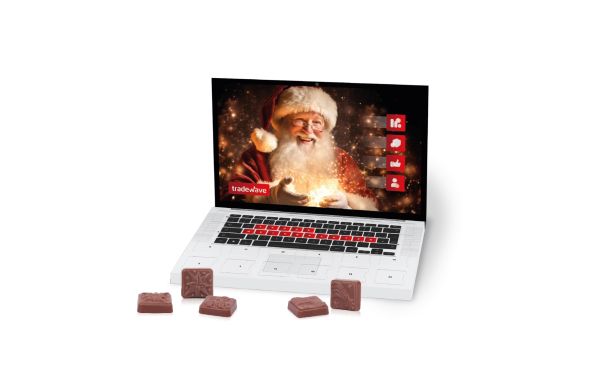 Tisch-Adventskalender Classic Exklusiv Laptop 75 g Innen- und Außenteil recycelbar