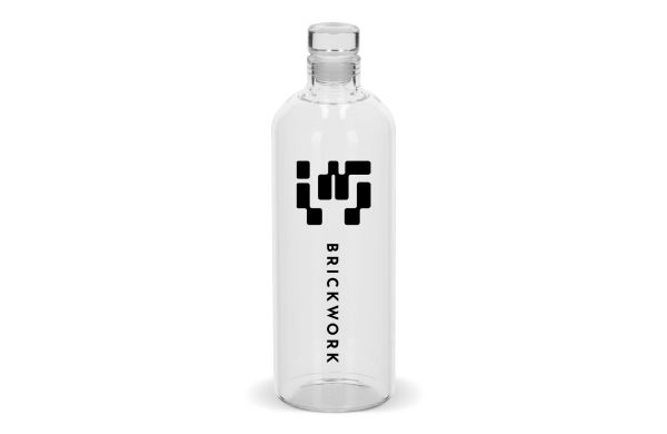 Trinkflasche aus Glas 1000 ml, transparent