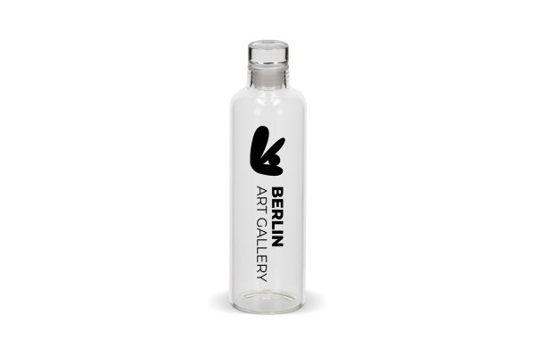 Trinkflasche aus Glas 500 ml, transparent