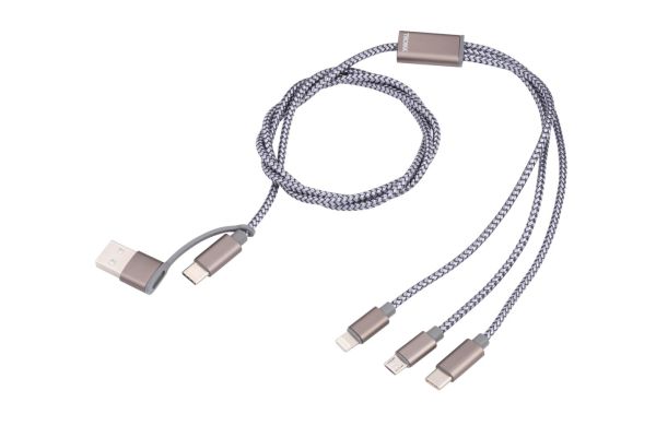 TROIKA-Ladekabel-TROIKA-DREIZACK-grau