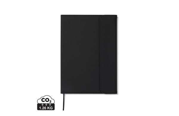 VINGA Baltimore GRS-zertifiziertes Papier & PU-Notizbuch, schwarz