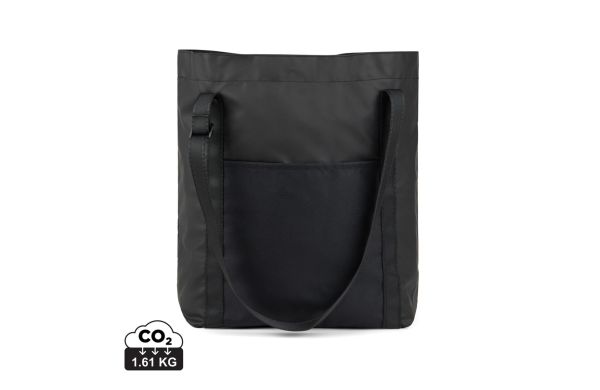 VINGA Livorno Tragetasche aus GRS recyceltem Polyester, schwarz