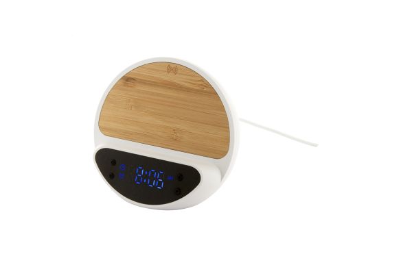 Wecker mit Wireless-Charger Rabolarm, weiss