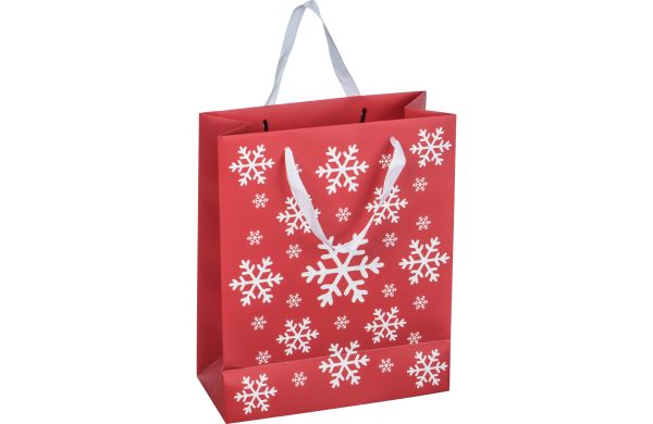 Weihnachtstasche aus Papier groß - rot
