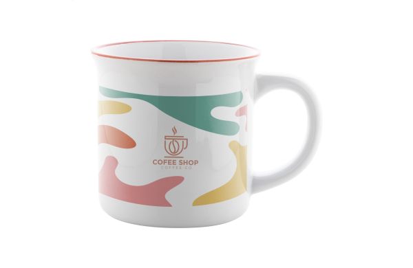 Woodstock Subo Vintage Sublimationstasse, rot/weiss