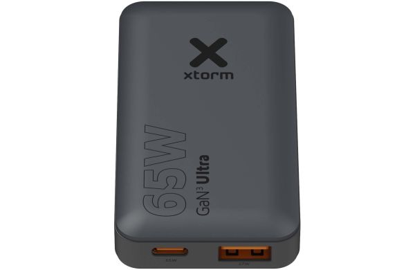 Xtorm 65 W Schnellladegerät für unterwegs mit Kabel und Reiseetui, schwarz