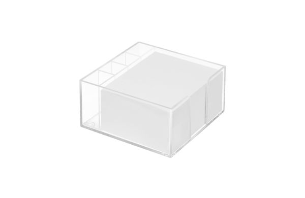 Zettelbox Lambda mit Köcher_ glasklar