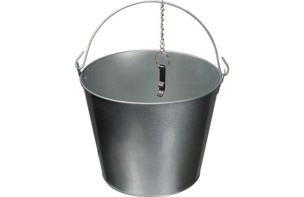 Zinken emmer met flesopener