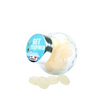 Mini snoeppotje, bolletjesetiket