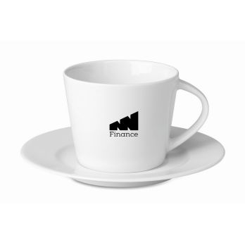 PARIJS Cappuccino kop en schotel