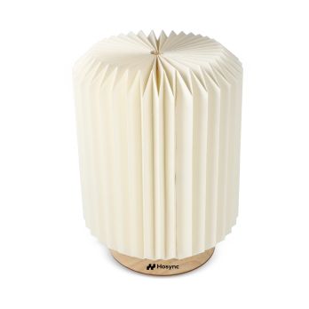 Coollux opvouwbare papieren LED-lamp Aurora op houten voet 22 cm