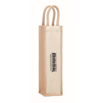 CAMPO DI VINO Fles cadeauzakje jute
