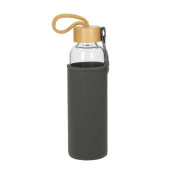 Glazen fles met hoes "Bamboo"