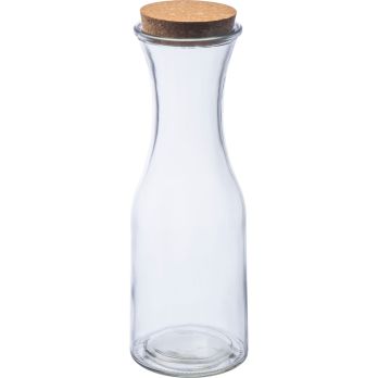 Glazen fles met kurken deksel