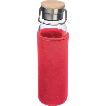 Glazen fles met neopreen deksel, 600ml
