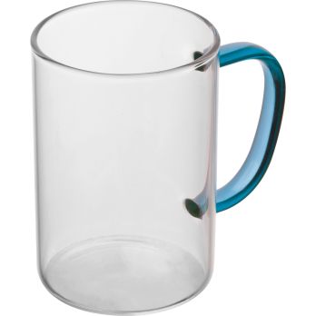 Glazen beker met gekleurd handvat, 250ml