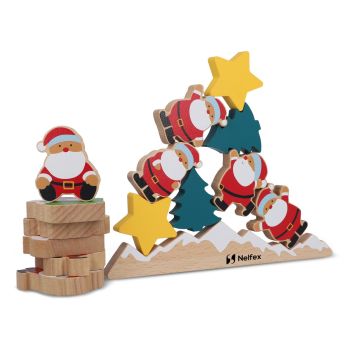 InSideOut houten kerstman balanceerspel