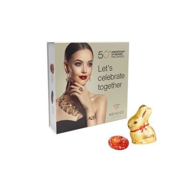 Promotiekoffertje Lindt Little Treasures Gold Bunny, paascadeau