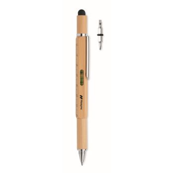 TOOLBAM multifunctionele pen bamboe
