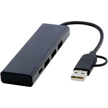Rise USB 2.0-hub van gerecycled RCS-aluminium