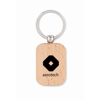 POTY WOOD Sleutelhanger hout, vierkant