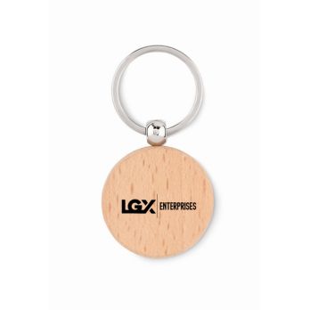 TOTY WOOD Sleutelhanger hout, rond