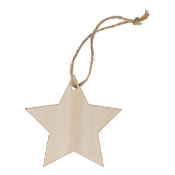 Stervormige houten kerstdecoratie