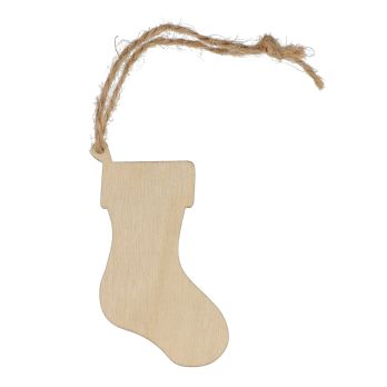 Kousvormige houten kerstdecoratie