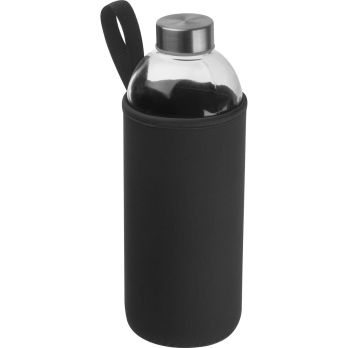 Drinkfles van glas met neopreen hoes, 1.000 ml