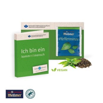 Promotionele vouwkaart met premium thee