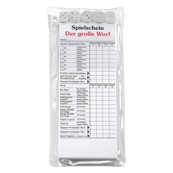 Dobbelspel "De grote worp" in etui