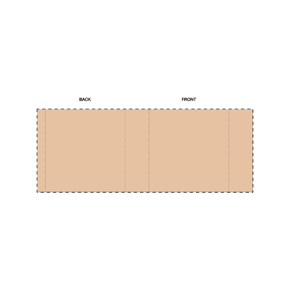 Kraft papierbanderole (26,2 x 10,1 cm)