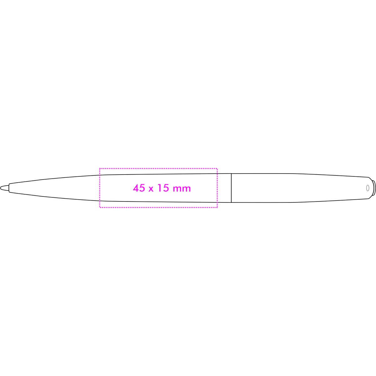 Tegenover de clip (4,5 x 1,5 cm)