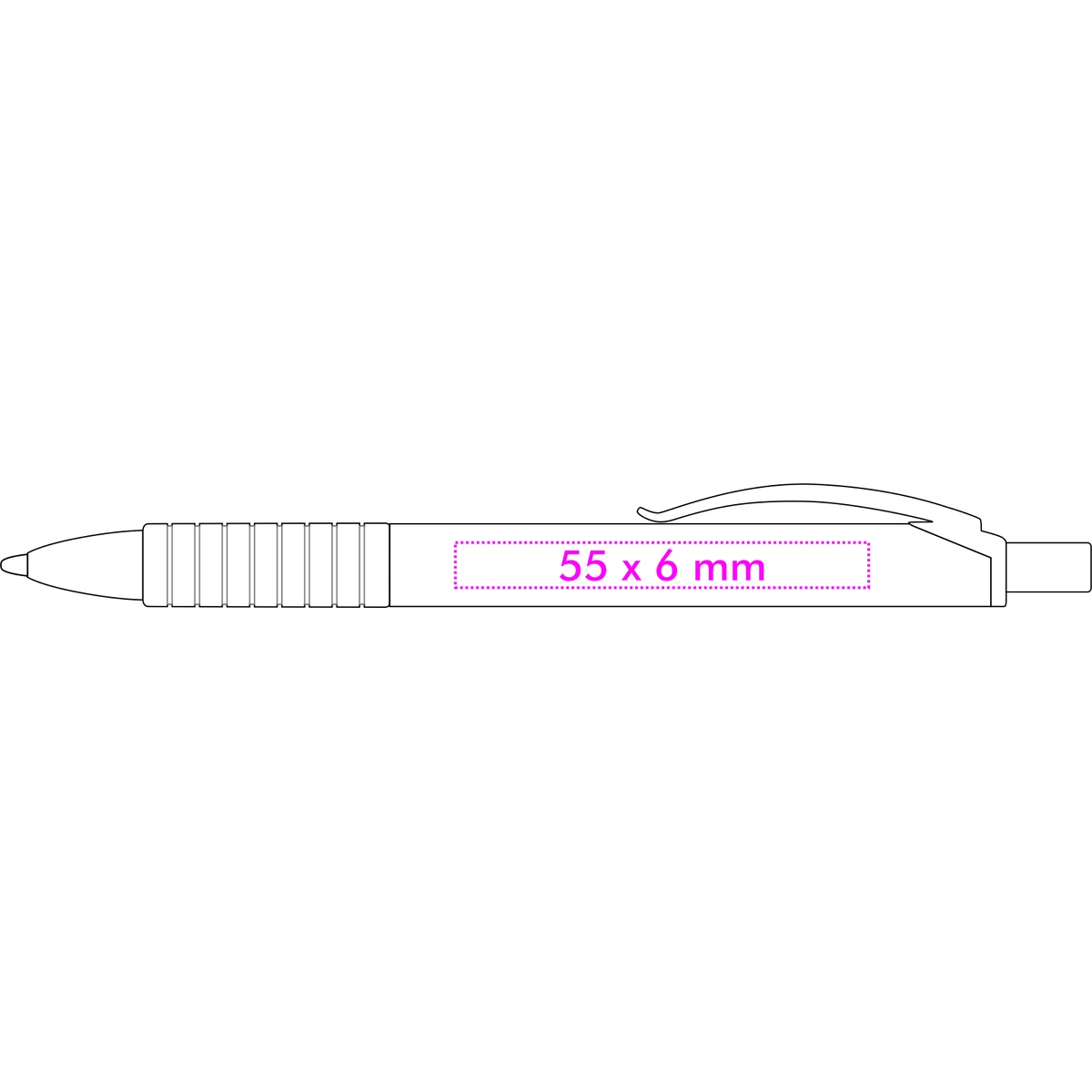 Tegenover de clip (6 x 1,4 cm)