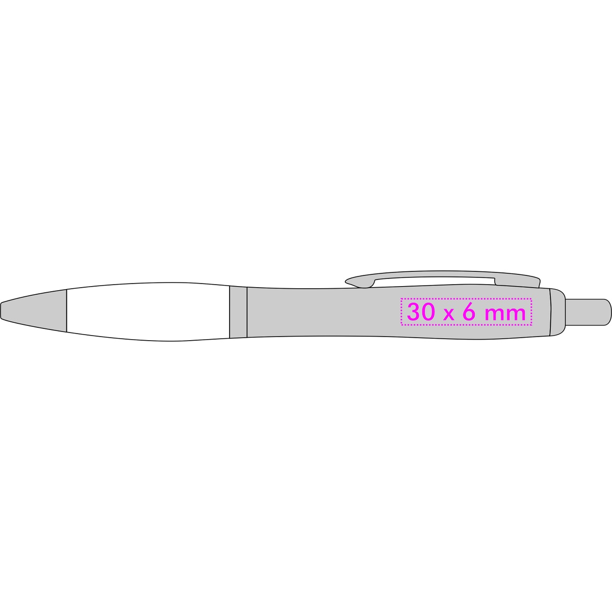 Tegenover de clip (4 x 0,7 cm)