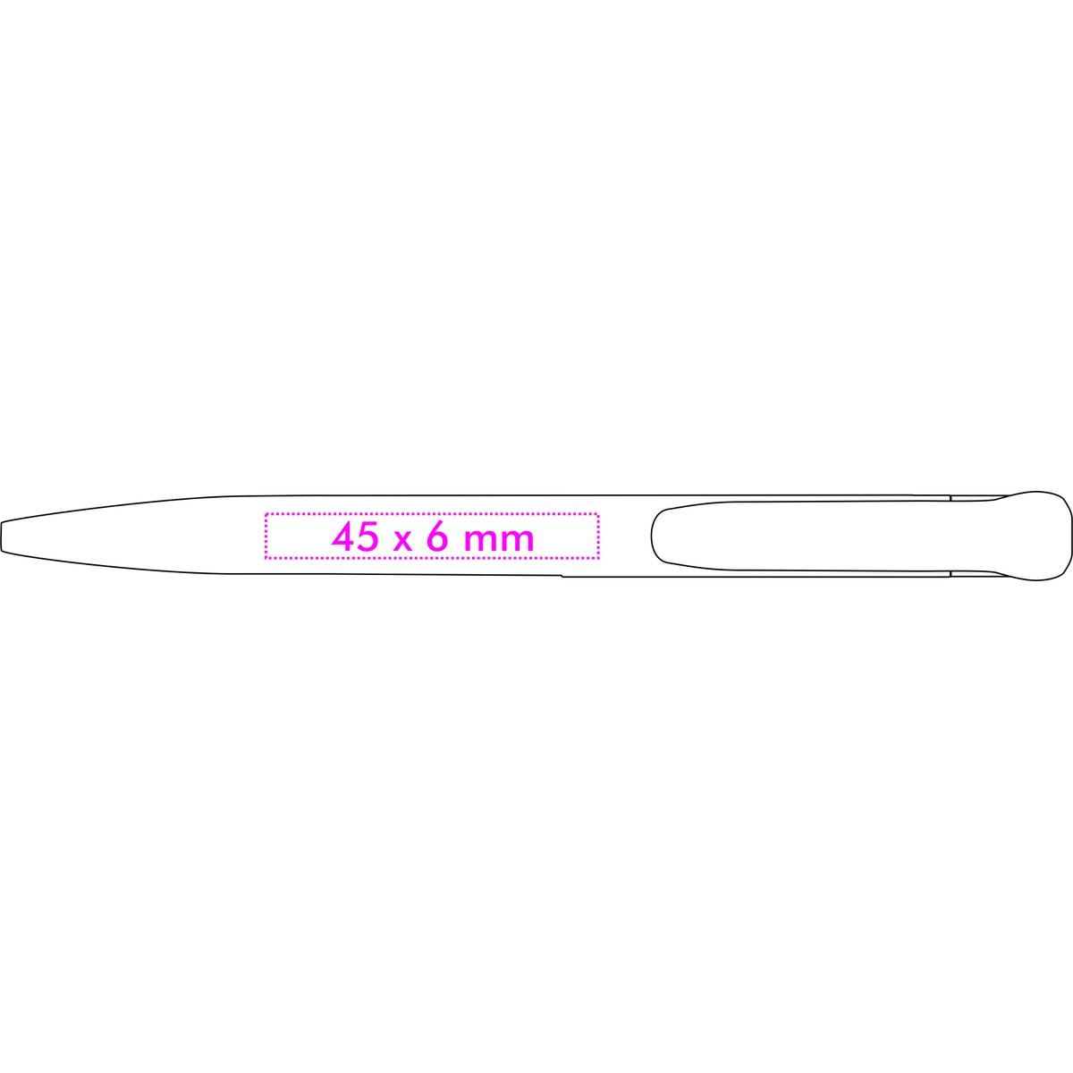 Tegenover de clip (7 x 0,6 cm)