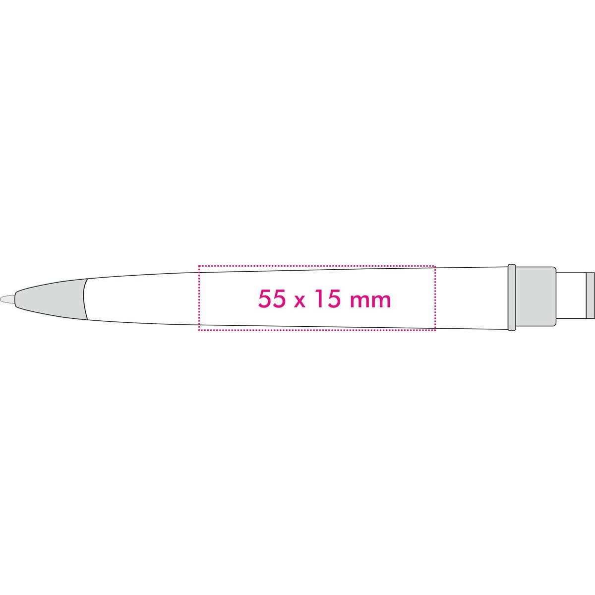 Tegenover de clip (5,5 x 1,5 cm)