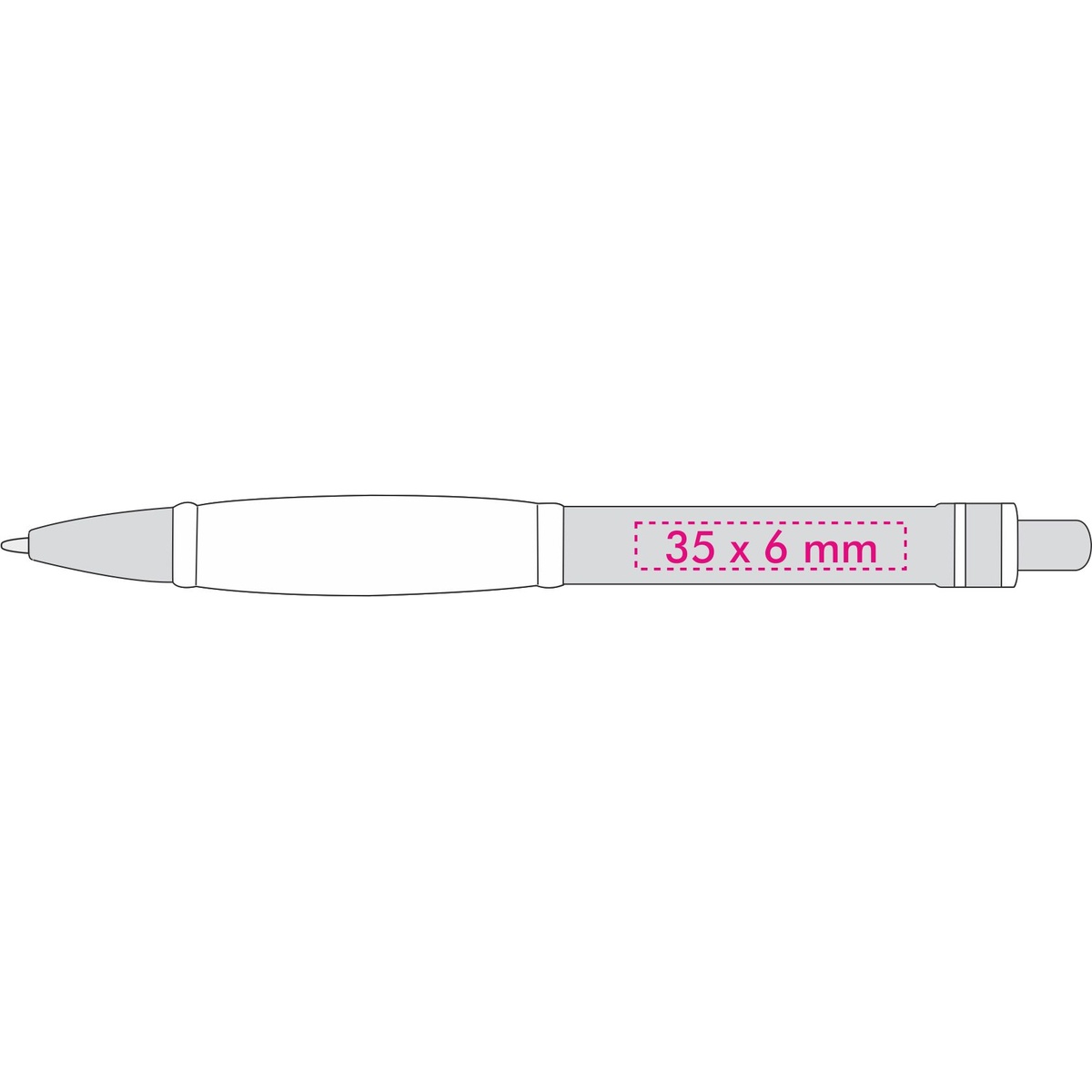 Tegenover de clip (3,5 x 0,6 cm)