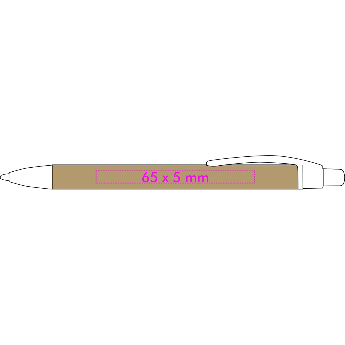 Tegenover de clip (6,5 x 1,5 cm)